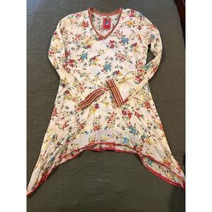 Johnny Was Women's Tunic Top Floral Pattern‎ Cotton Small